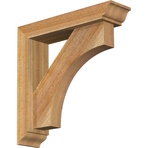 Ekena Millwork Westlake Traditional Rough Sawn Bracket w/ Offset Brace, Western Red Cedar, 4"W x 16"D x 16"H BKT0402X16X16WTL01RWR - main